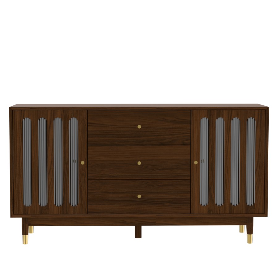Rhapsnut  2 Door 3 Drawer Cabinet